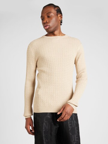 SELECTED HOMME Sweter 'BERG' w kolorze beżowy: przód
