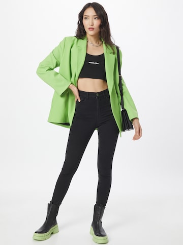 Nasty Gal Skinny Farmer - fekete