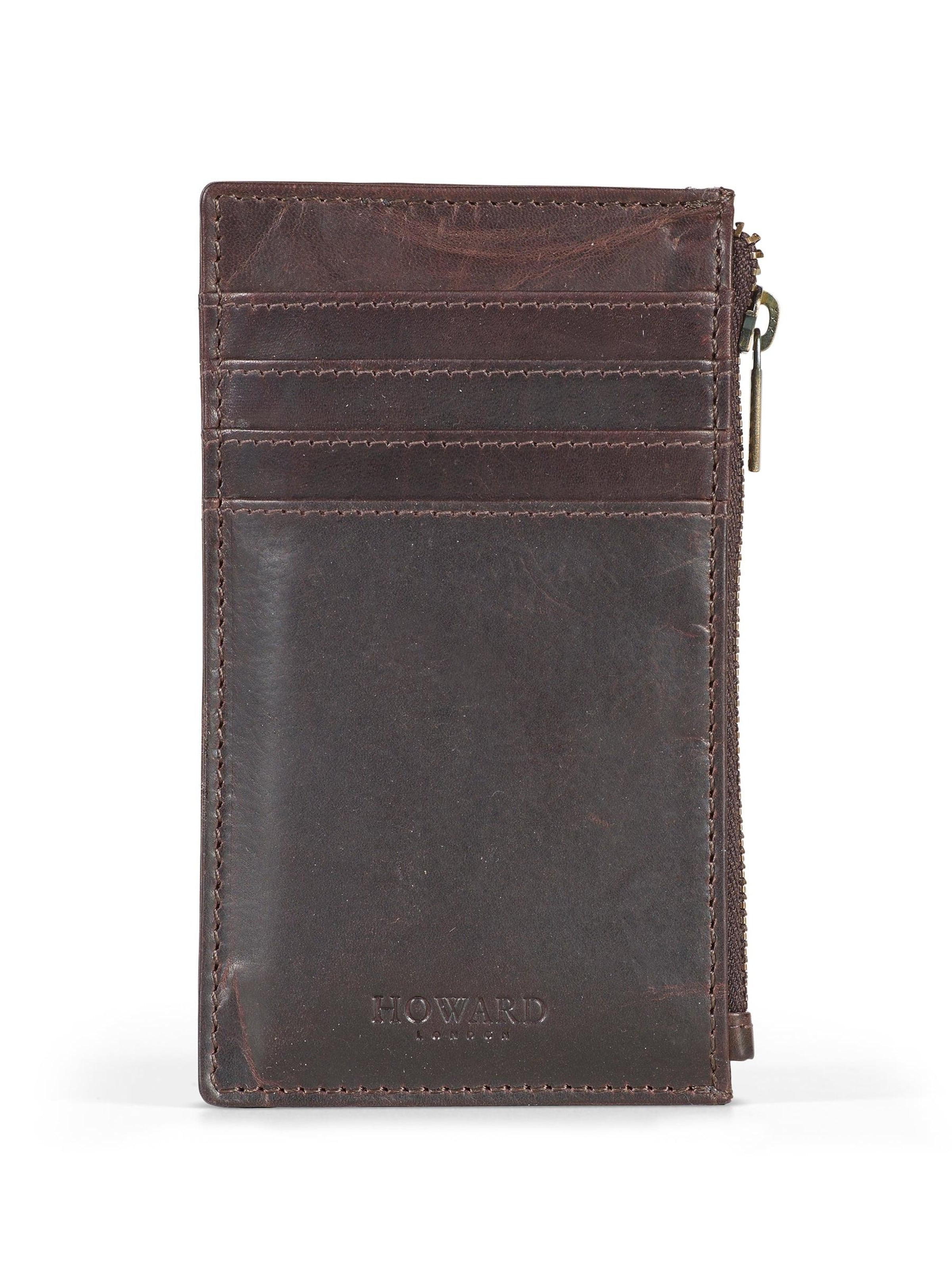 Porte-monnaies 'Cardwallet Alvin Dark Brown' Howard London en marron : devant