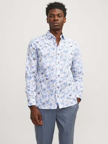 mėlyna JACK & JONES Standartinis modelis Marškiniai: priekis