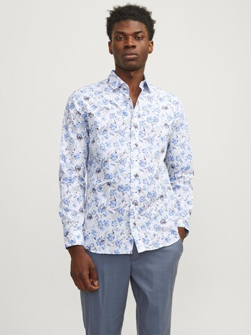 JACK & JONES Regular fit Button Up Shirt in Blue: front