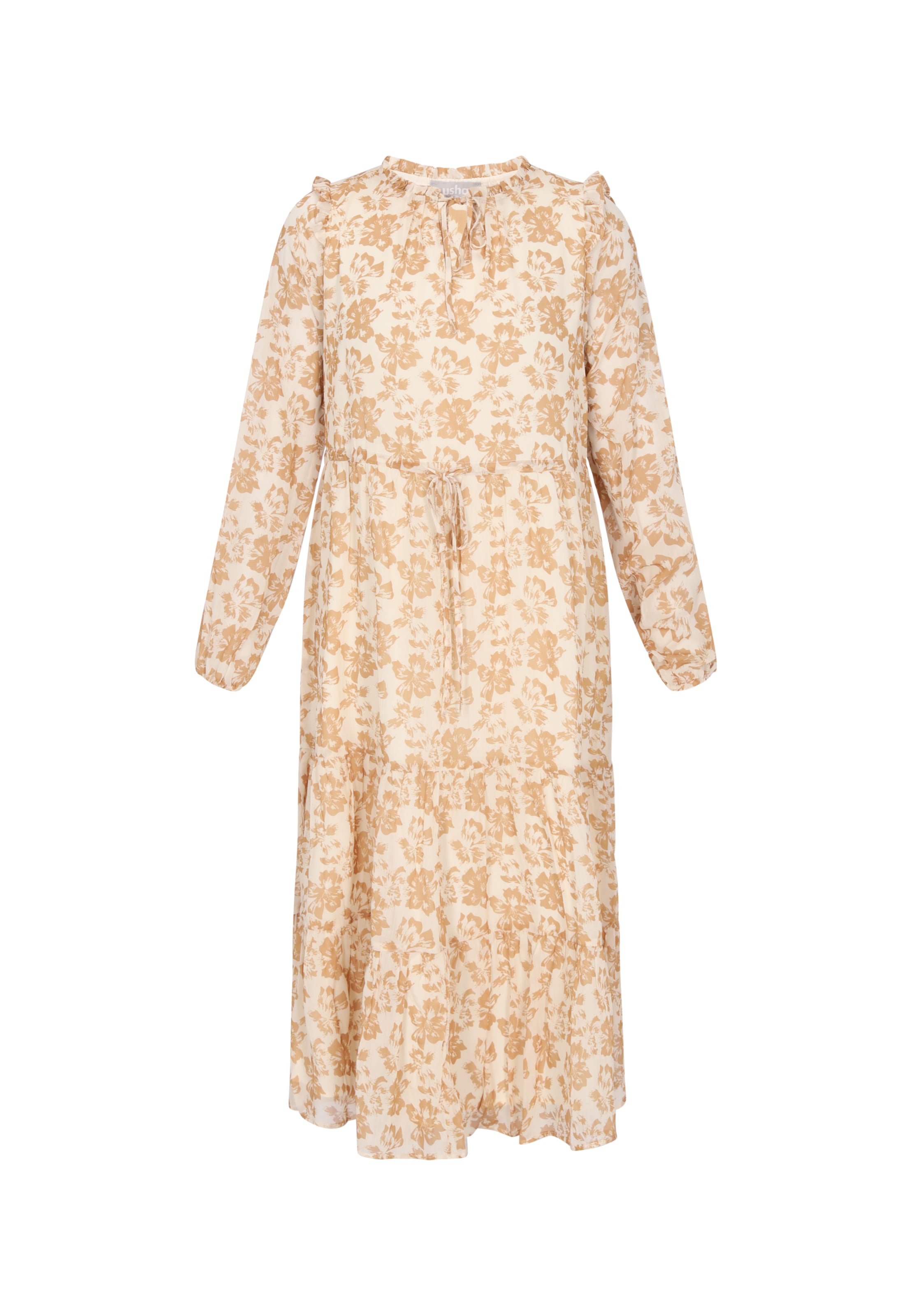 Usha - Vestido en beige: frente