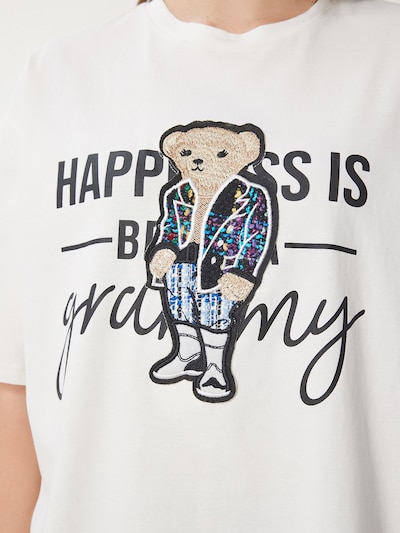 Happiness İstanbul Shirt in de kleur Ecru / Duifblauw / Cappuccino / Zwart, Productweergave