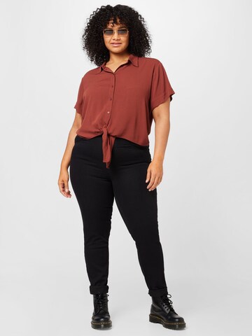 ABOUT YOU Curvy Bluse 'Cornelia' in Braun