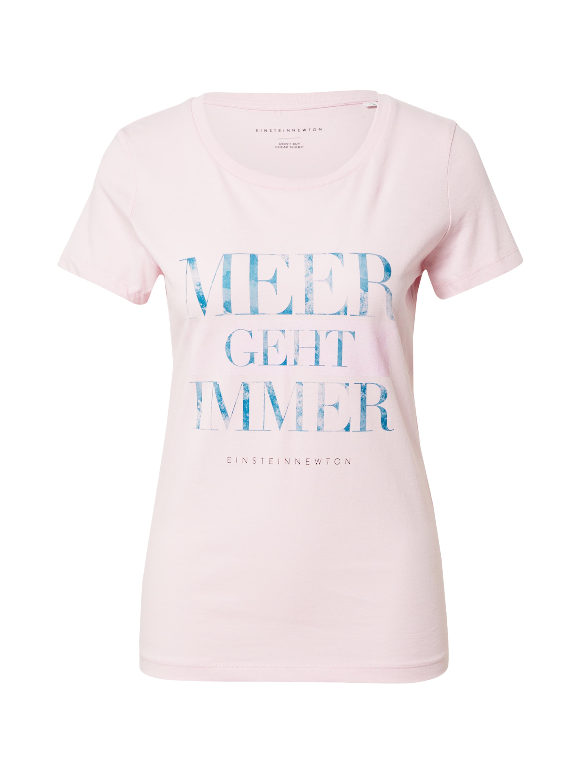 EINSTEIN & NEWTON T-Shirt 'Meer Geht Immer' in Pink: Vorderseite