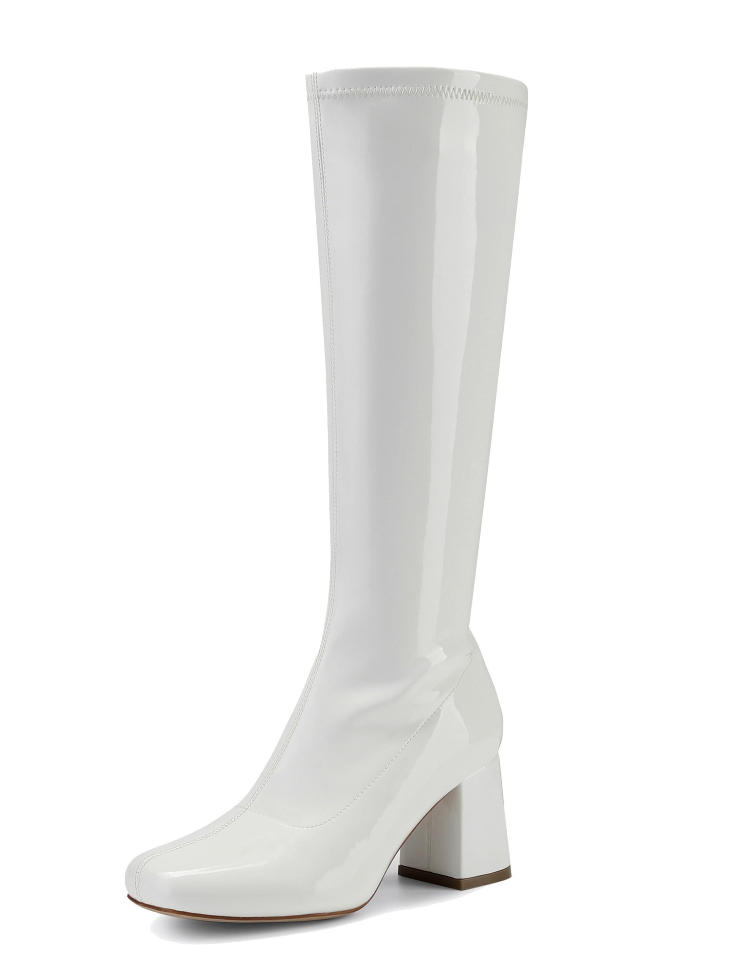 Dream Pairs Boots in White: front