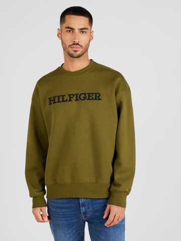 TOMMY HILFIGER Tréning póló - zöld: elől