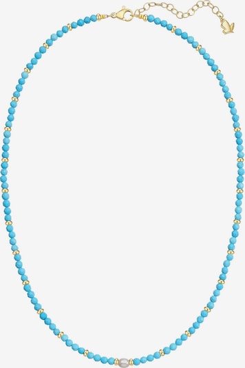 Glanzstücke München Necklace in One Size in Turquoise / Yellow gold / Pearl white, Item view