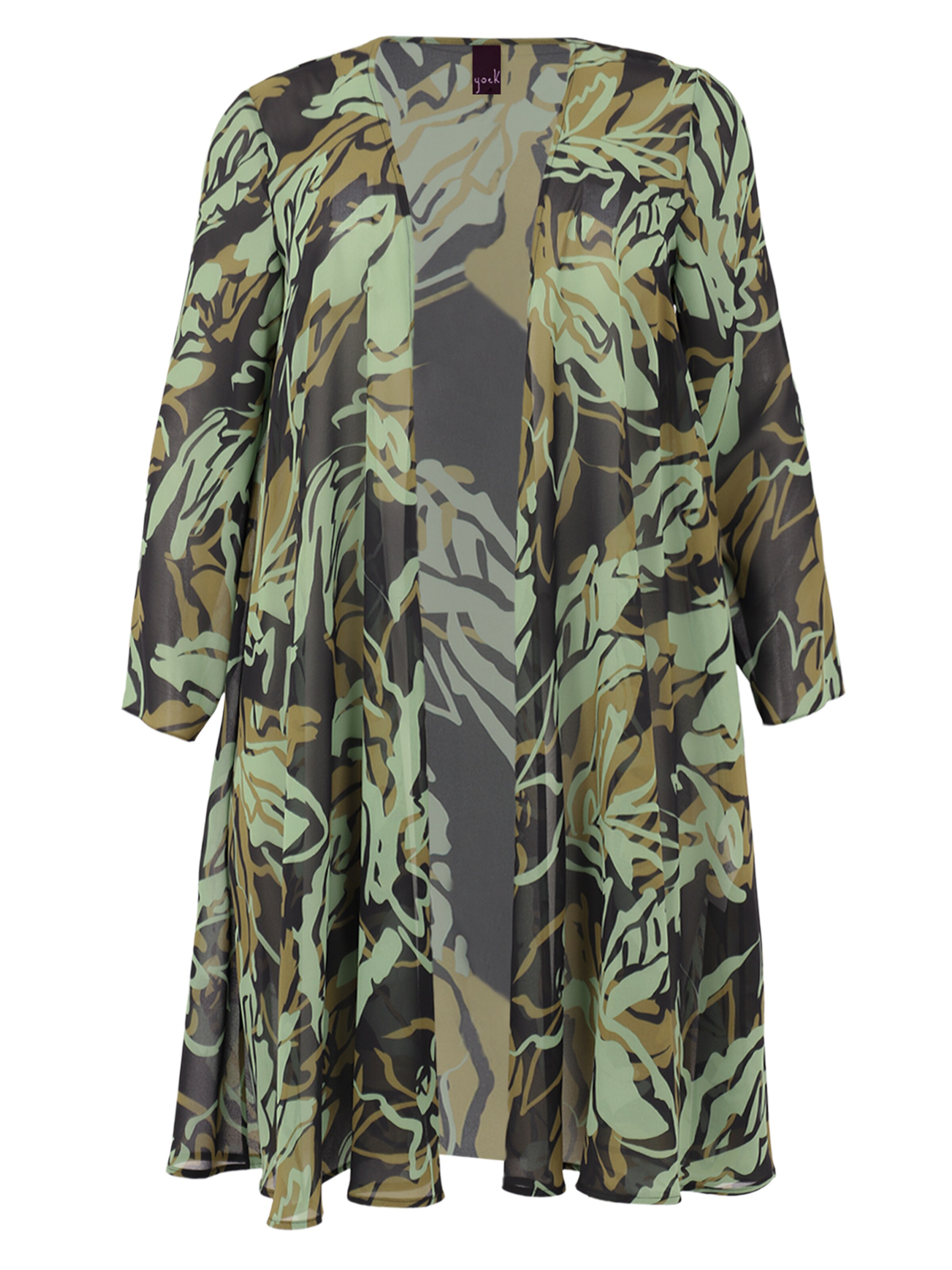 YOEK Gebreid vest in Groen: voorkant