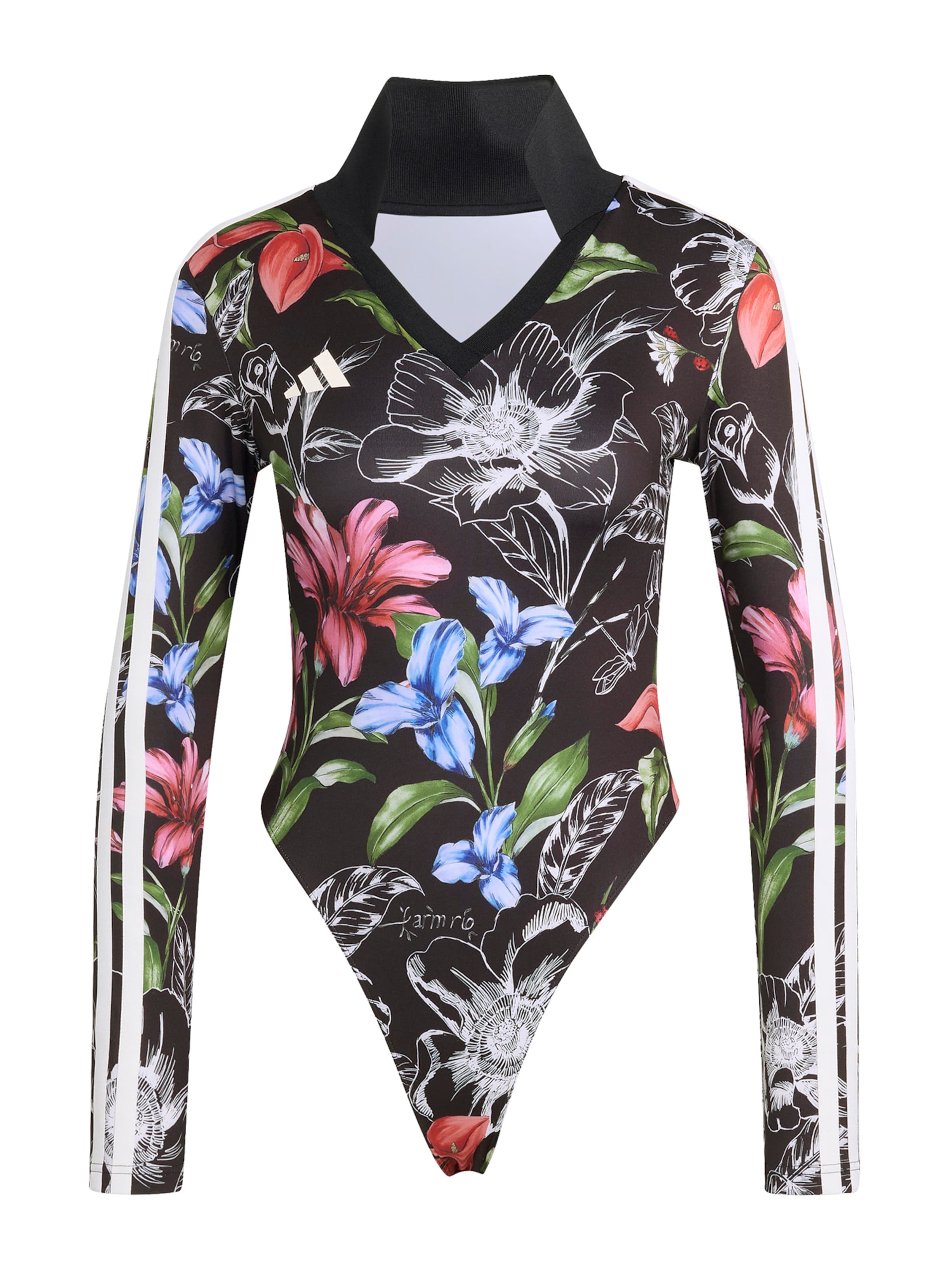 ADIDAS SPORTSWEAR Sports bodysuit 'Adidas x Farm Rio' in Black: front