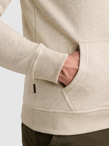 Felpa 'Hoodie with rubber badge and kangaroo pocket' di PME Legend in bianco