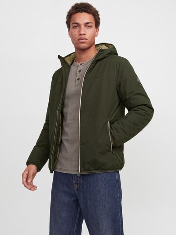 JACK & JONES Winter Jacket 'JJEBrooklyn' in Green: front