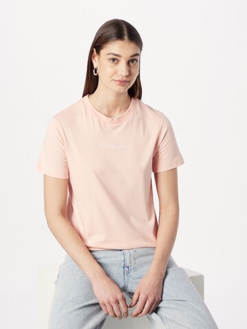 T-shirt Calvin Klein Jeans en rose : devant