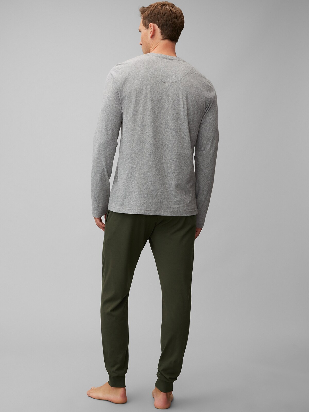 Marc O'Polo Bodywear Schlafanzug 'Loungeset' in graumeliert