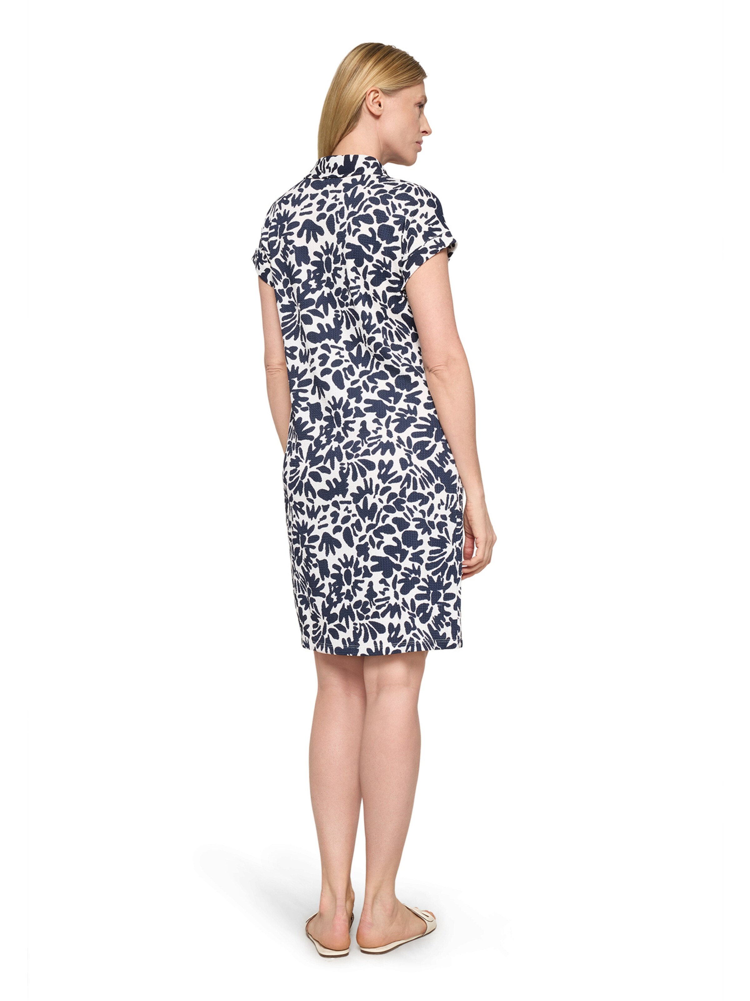 Cartoon Casual-Kleid mit überschnittenen Ärmeln in Blau