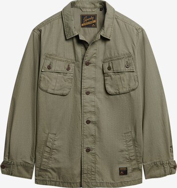 Superdry Regular fit Button Up Shirt in Green: front