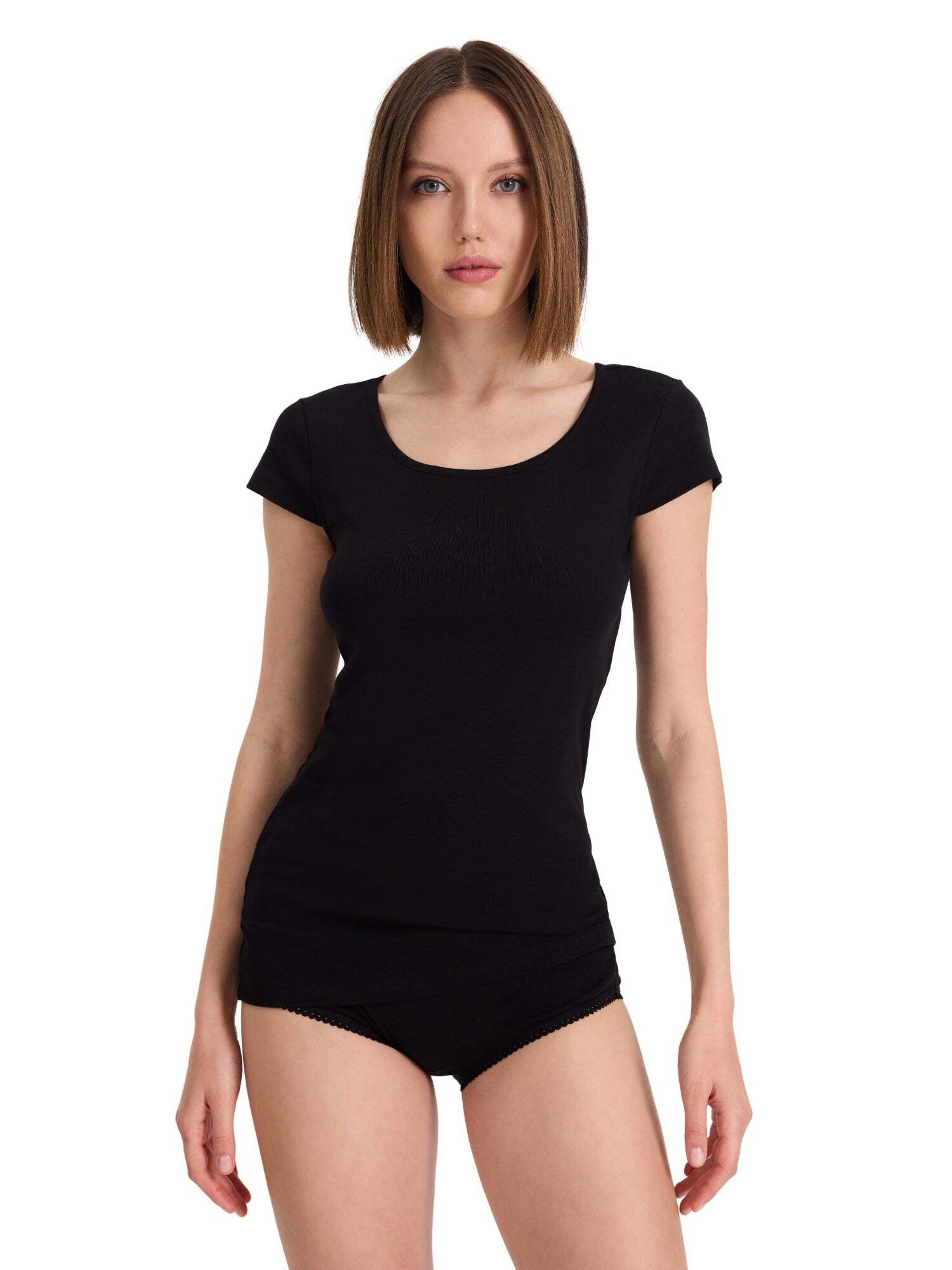 Maglietta intima 'EVA' di WESTMARK LONDON in nero: frontale