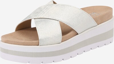 BULLBOXER Pantolette in hellgrau / silber / weiß / offwhite, Produktansicht