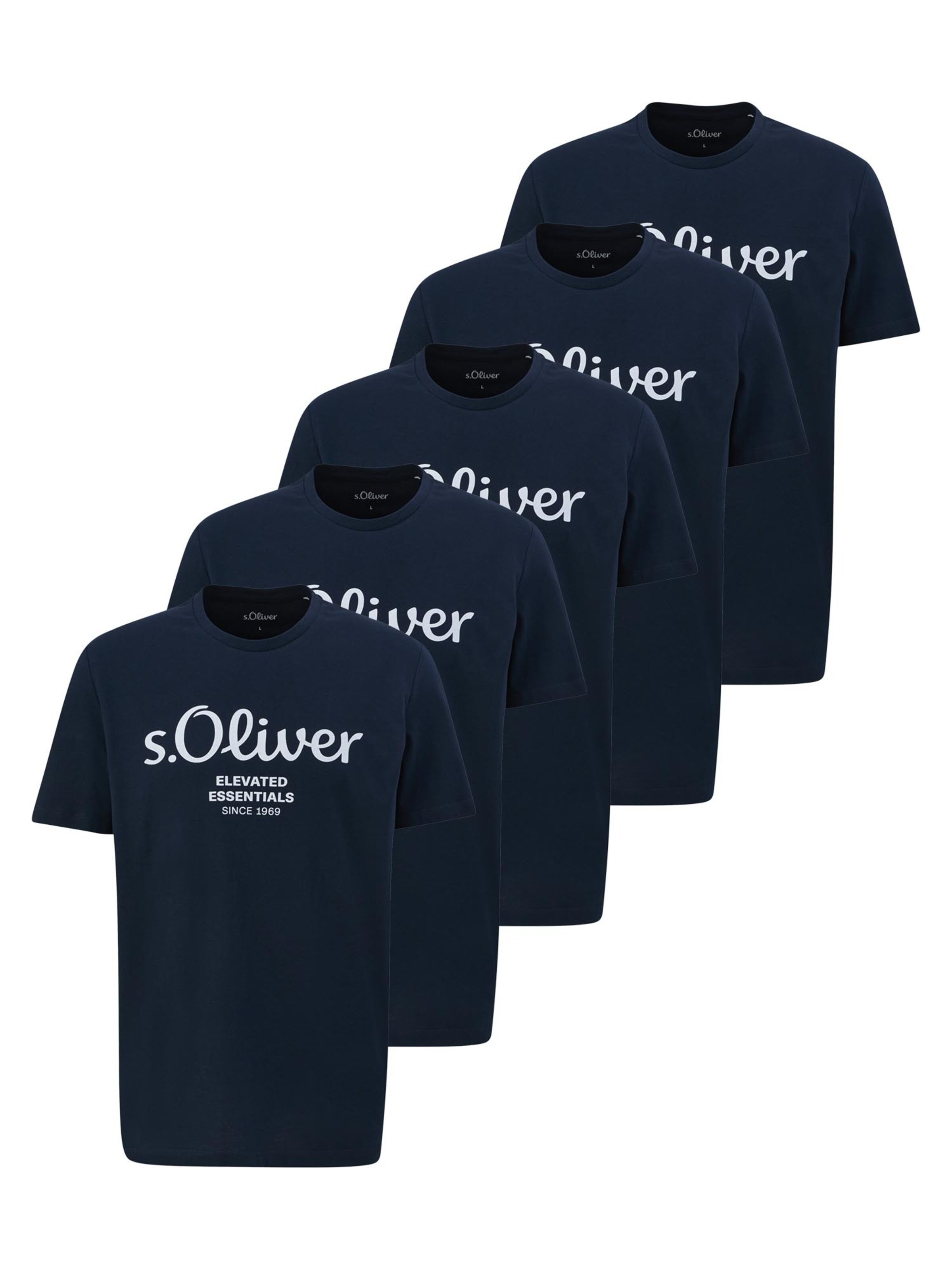 s.Oliver Shirt 'Basic'‌‌‌‌‌‌ in Blau: Vorderseite