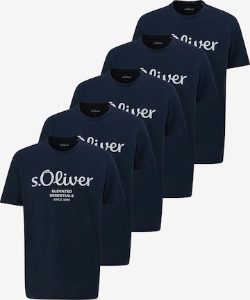 s.Oliver Shirt 'Basic' in Blau: Vorderseite