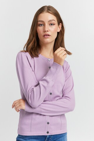 PULZ Jeans Knit Cardigan in Purple: front