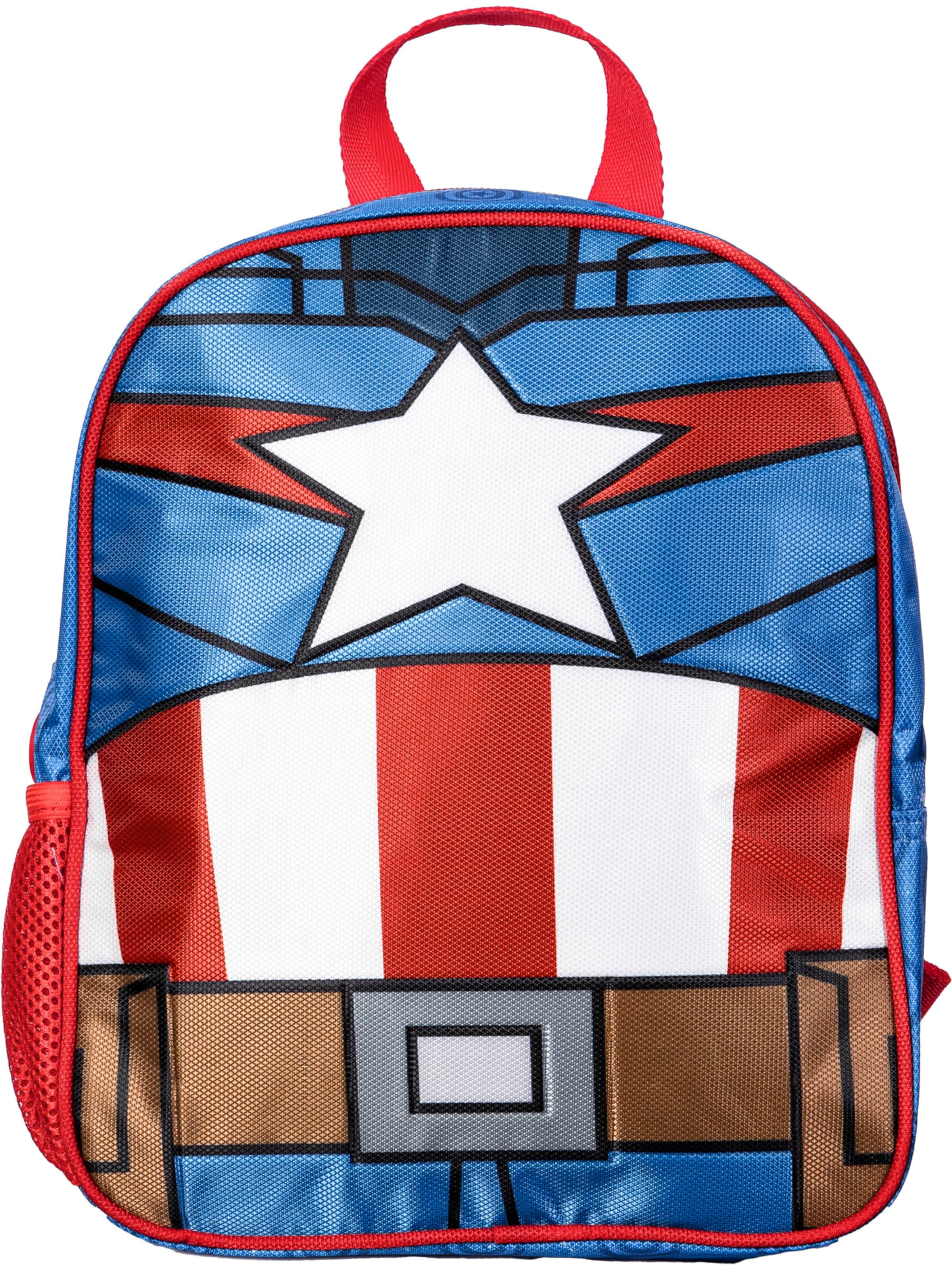 marvel Backpack 'Captain America GuriHiru-Hooded' in Blue: front