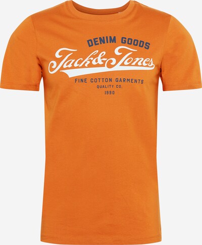 JACK & JONES T-Krekls jūraszils / tumši oranžs / balts, Preces skats