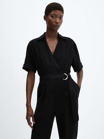 MANGO Jumpsuit 'Liv' in Zwart: voorkant