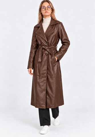 Manteau mi-saison Elara en marron