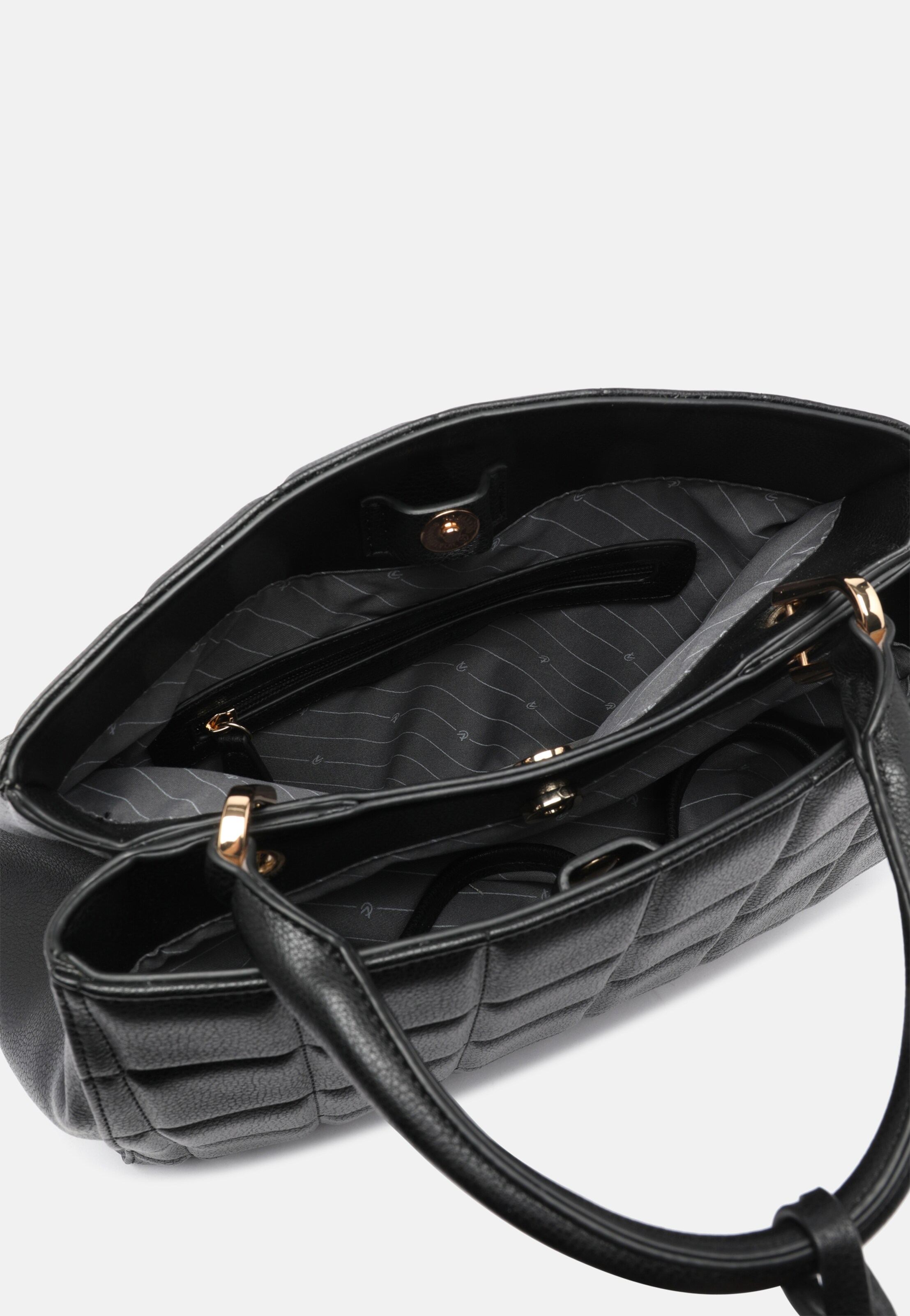 Frauen Taschen & Rucksäcke L.CREDI Henkeltasche 'HEDWIG' in Schwarz - NM85808 Frauen Taschen & Rucksäcke L.CREDI Henkeltasche 'HEDWIG' in Schwarz - NM85808