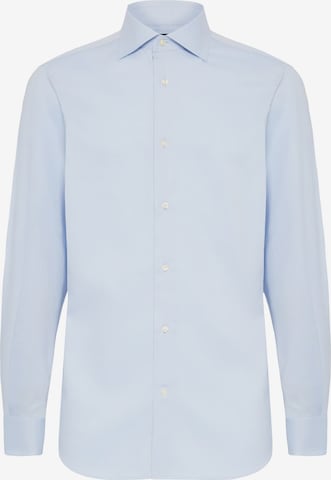 Boggi Milano Regular Fit Hemd 'Dobby' in Blau: predná strana