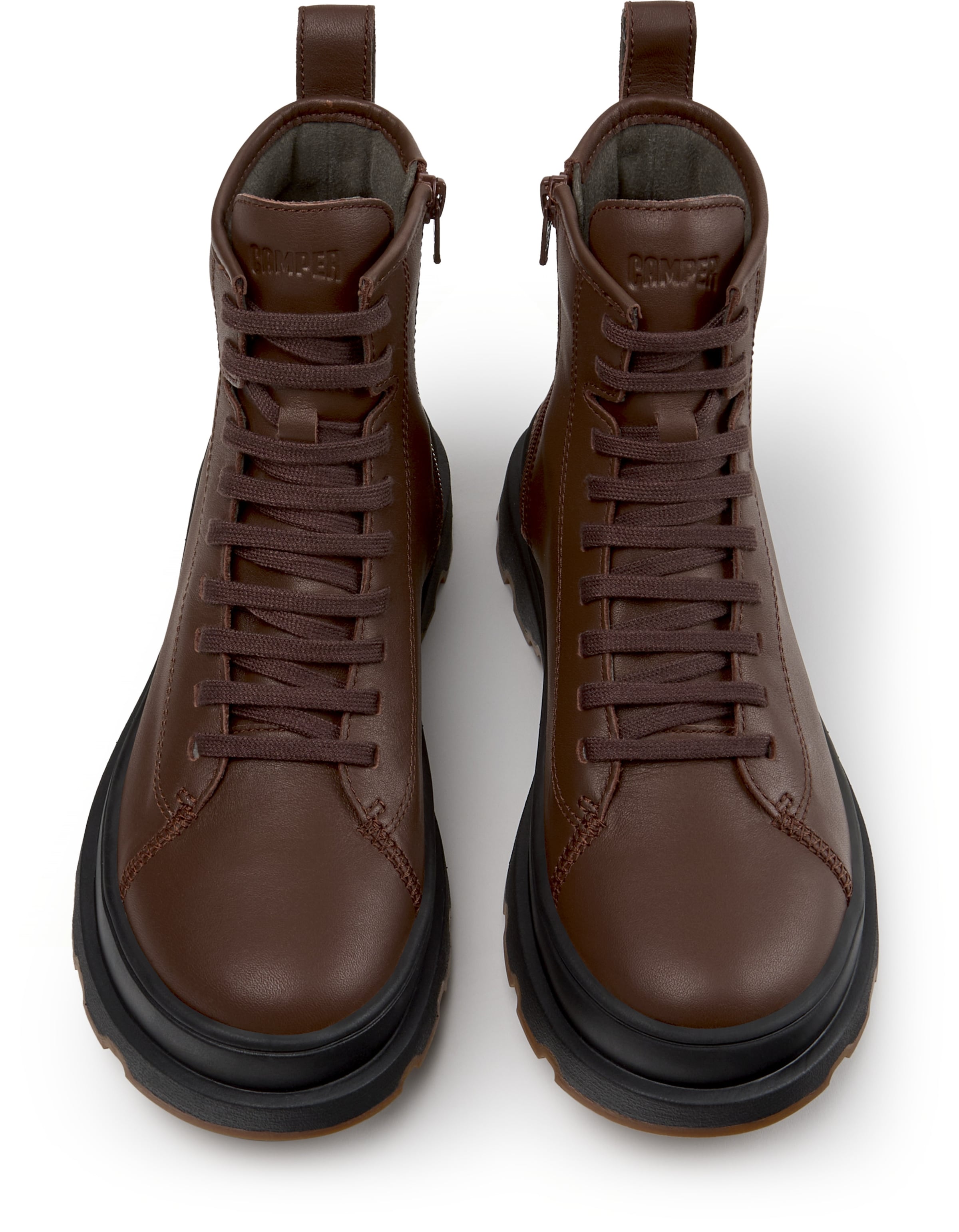 CAMPER - Botim com fivela 'Brutus+' em castanho