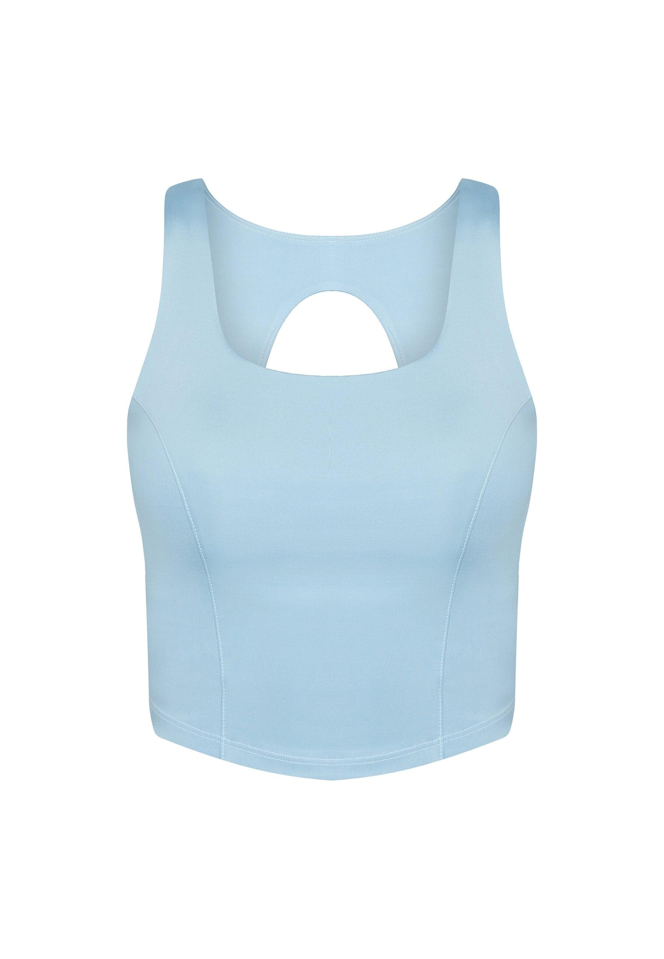 Born Living Yoga BH 'Godo' in Blau: Vorderseite