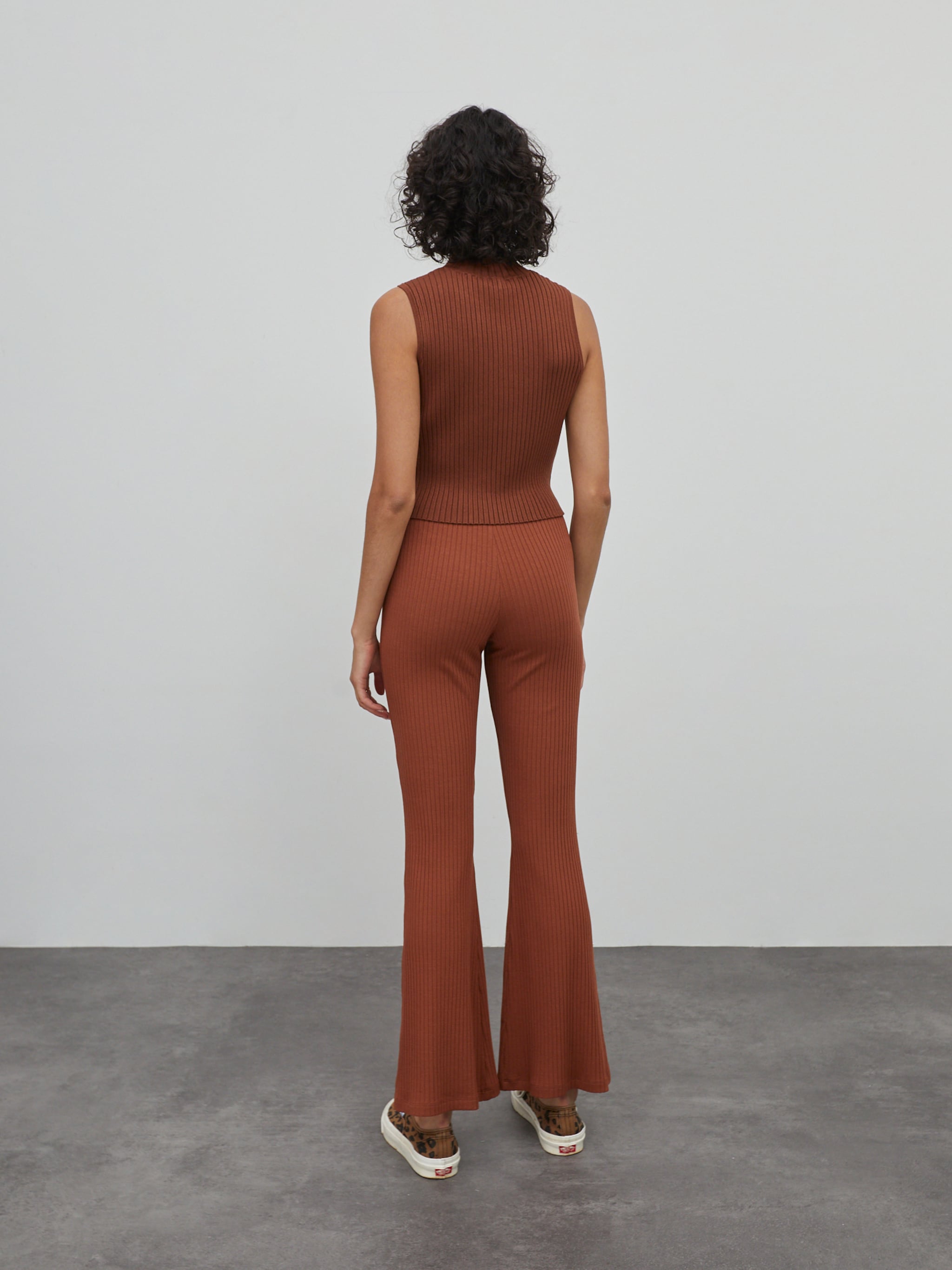 EDITED Producten Gebreide top 'Amora' Bruin