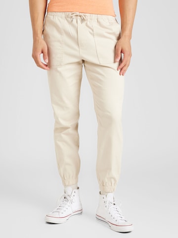 Effilé Pantalon 'GORDON LEWIS' JACK & JONES en beige : devant