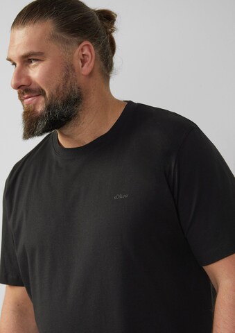 s.Oliver Men Big Sizes Shirt in Black