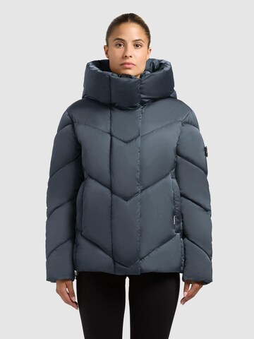 khujo Winter Jacket in Blue: front