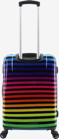 Saxoline Suitcase 'Color Strip' in Mixed colors