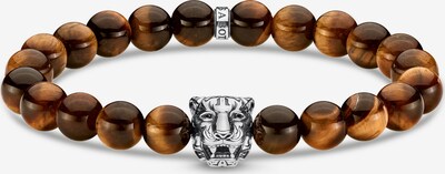 Thomas Sabo Armband  'Tiger' in braun / schwarz / silber, Produktansicht