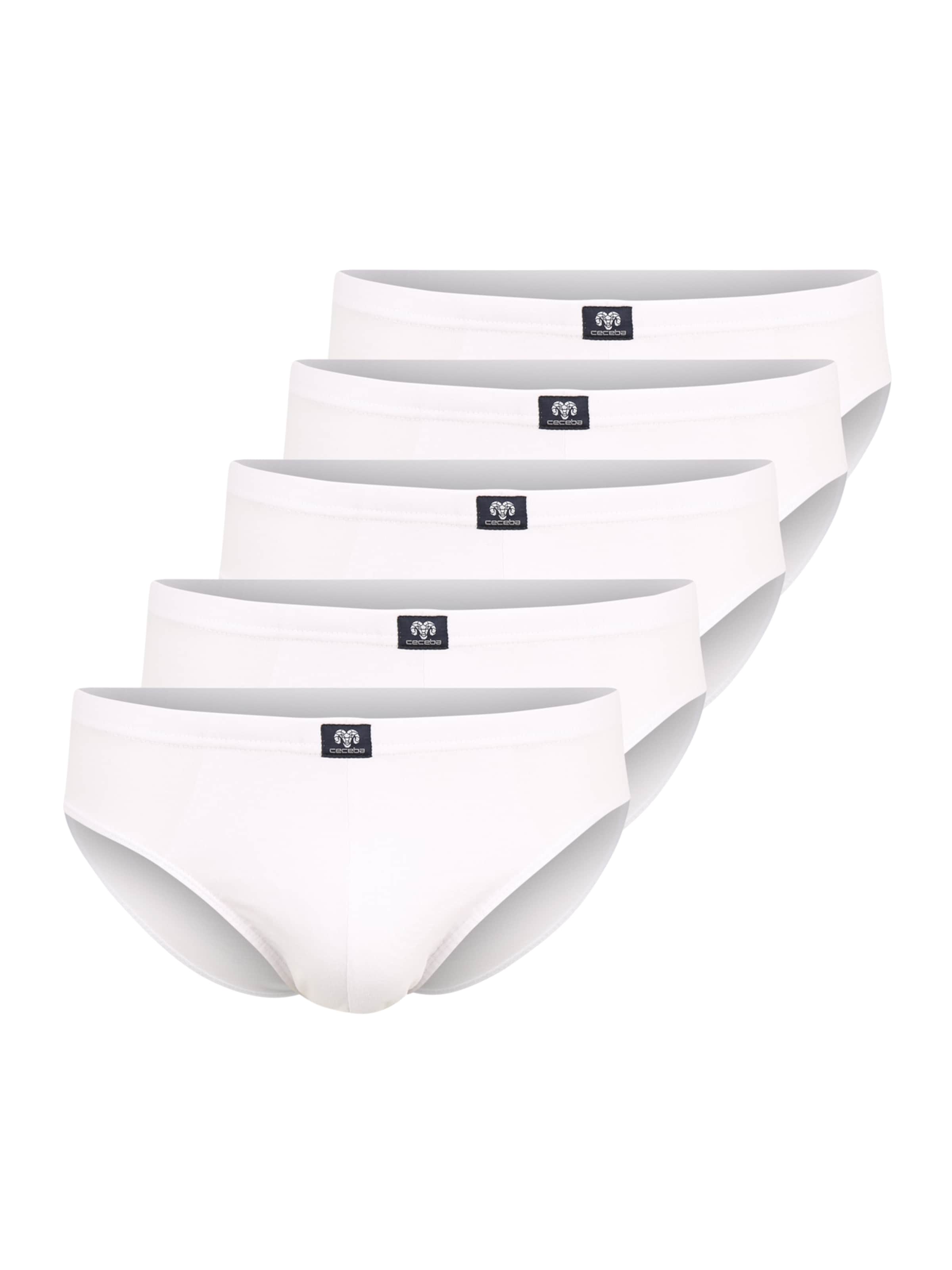 Slip CECEBA en blanc : devant