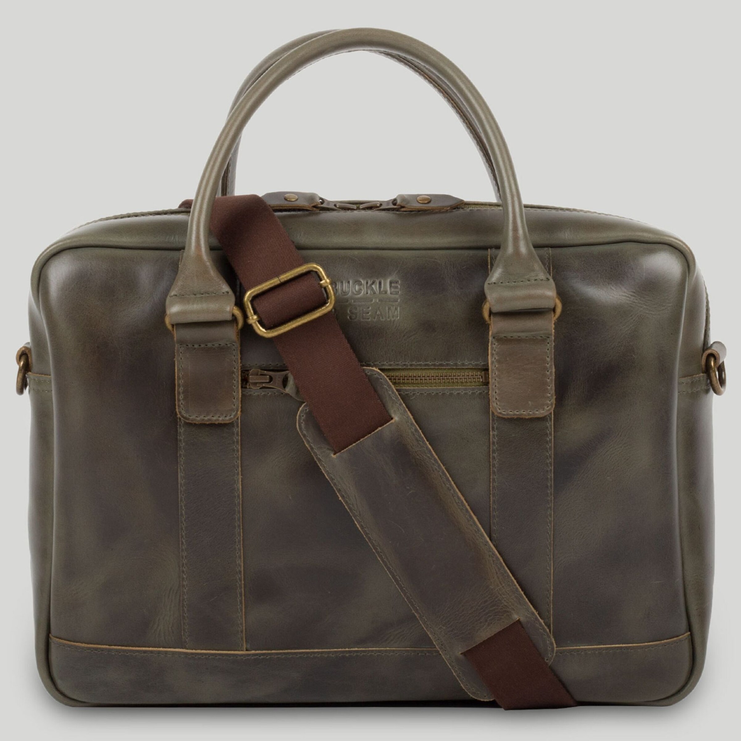 Buckle Seam Document Bag Everett in Dark Green ABOUT YOU