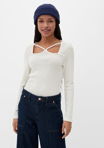 QS Shirt in Beige: Vorderseite