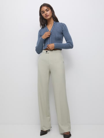 Pull&Bear Wide Leg Hose in Beige