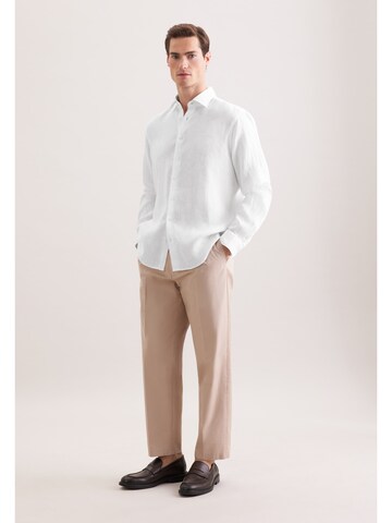 SEIDENSTICKER Regular fit Business shirt 'Smart Linen' in White