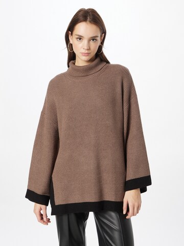 Lindex Oversized trui 'Sirocco' in Bruin: voorkant