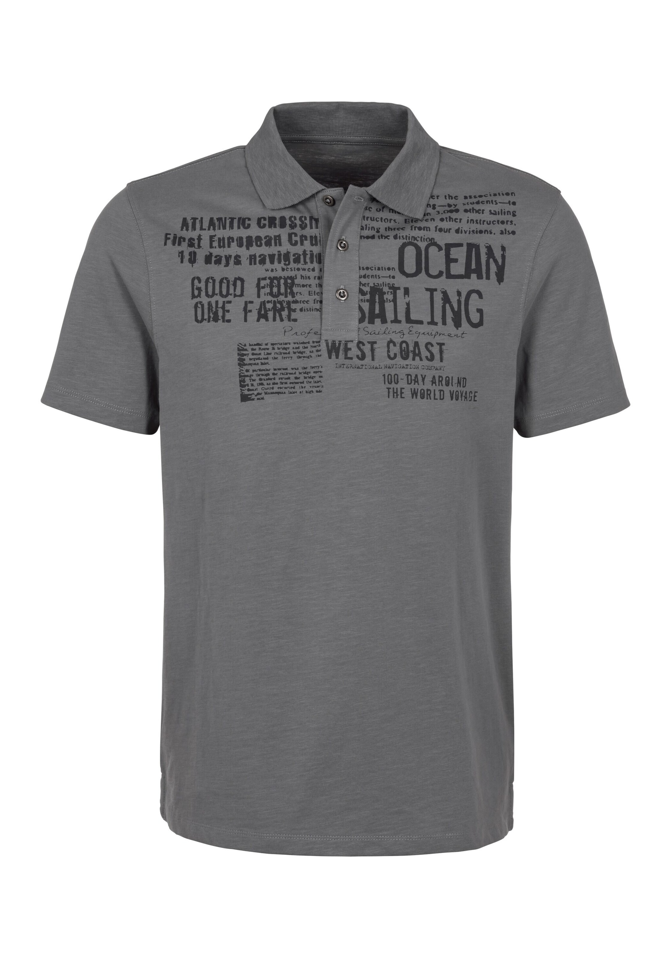 JOHN DEVIN Poloshirt in Grau: Vorderseite