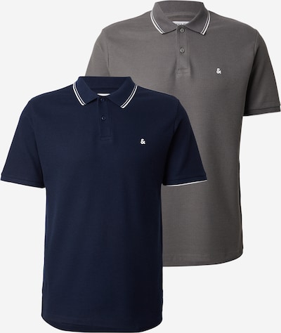 Marškinėliai 'JJEAUSTIN' iš JACK & JONES, spalva – tamsiai mėlyna / dūmų pilka / balta, Prekių apžvalga