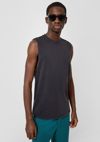 QS Top in Schwarz: Vorderseite