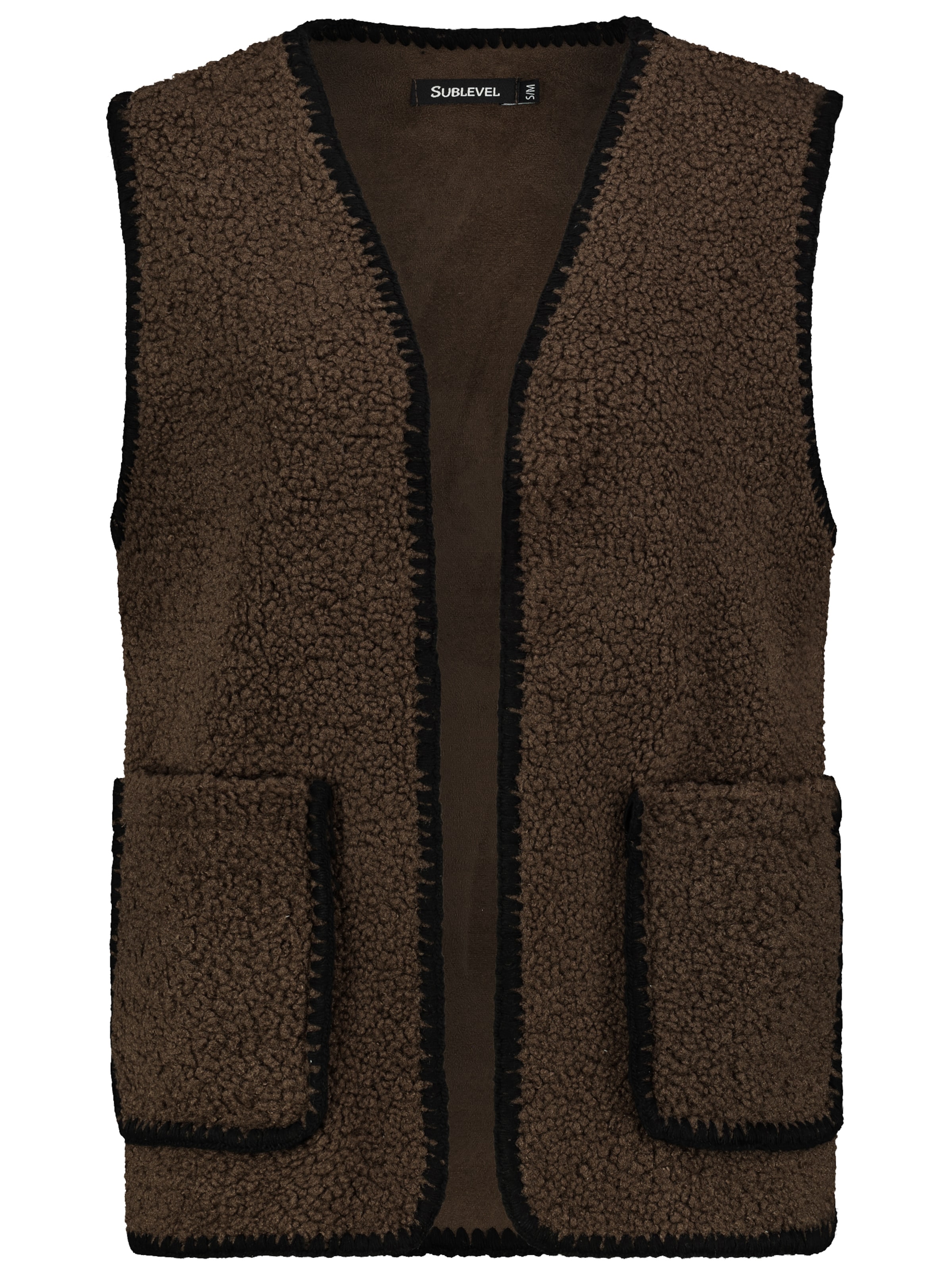 Sublevel Vest in Brown: front