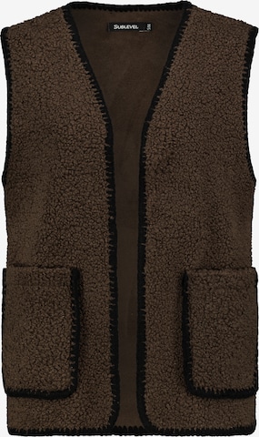 Sublevel Weste in Braun: Vorderseite